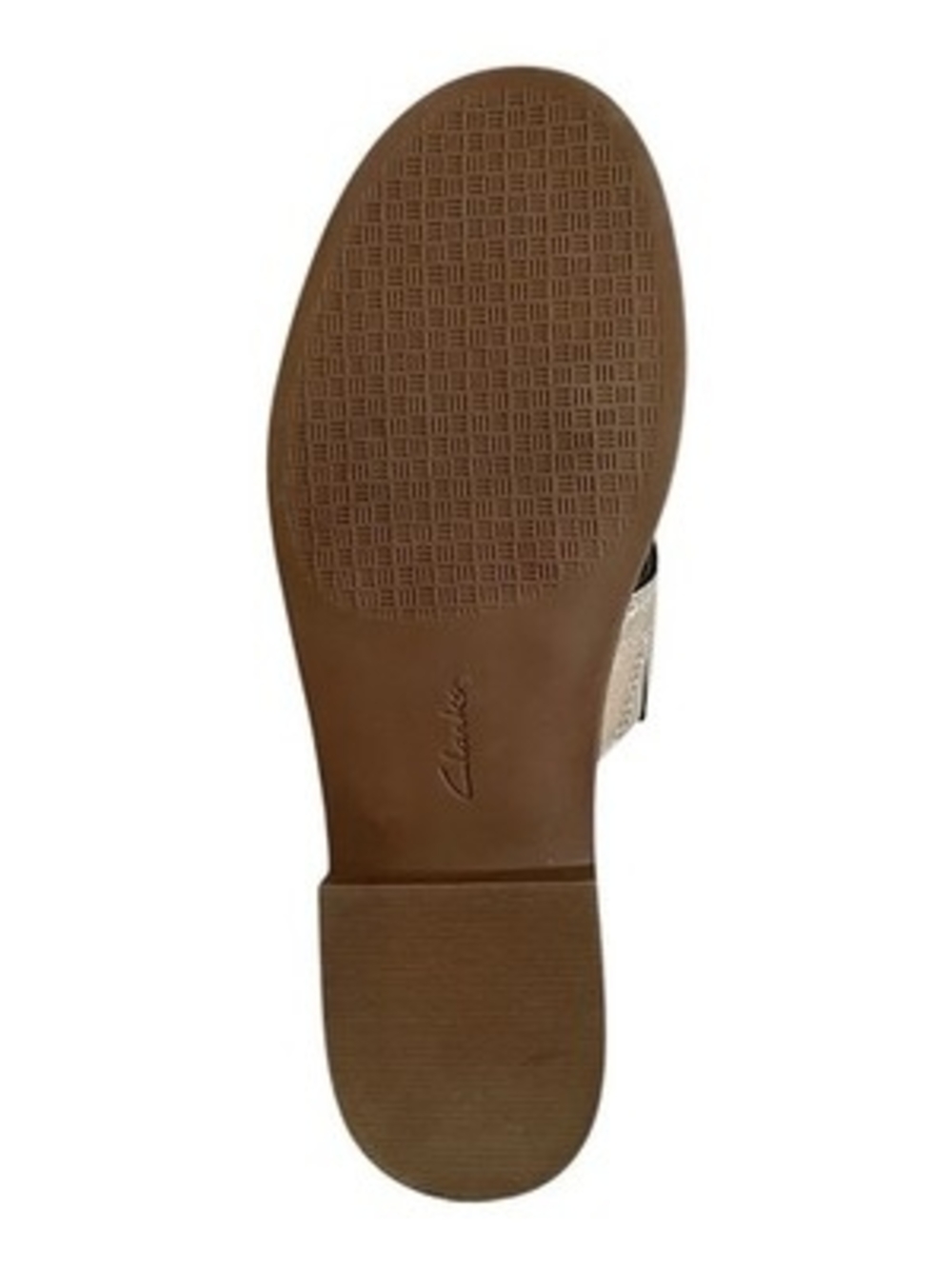 Clarks Collection Declan Flo Metallic Leather Slide Sandals Womens Sz 6 Comfort - Picture 5 of 5